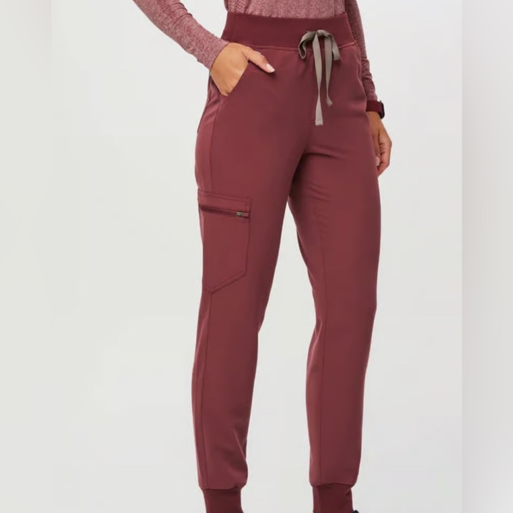 Limited Edition Figs Zamora Joggers - Dark Cherry size XS